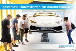 Automechanika - kostenlose Eintrittskarten