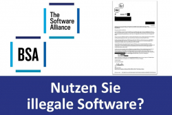 Achtung: BSA-Anschreiben warnt vor der Nutzung illegaler Software