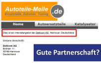 © Screenshot autoteile-meile.de, Delticom AG / Montage: IAM-NET.EU